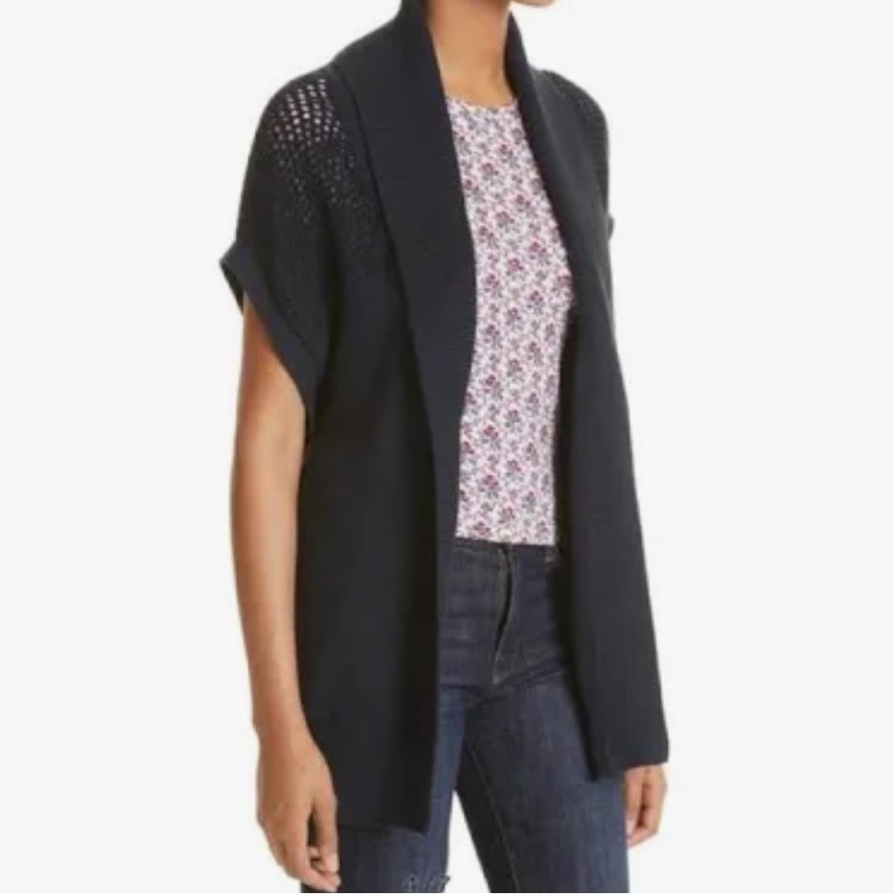 Rag & Bone Andi Organic Cotton Cardigan Sweater Wrap Belted size Medium